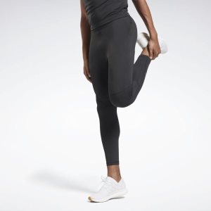 Legginsy Męskie Reebok Running Essentials Speedwick Czarne PL 98ABDIF